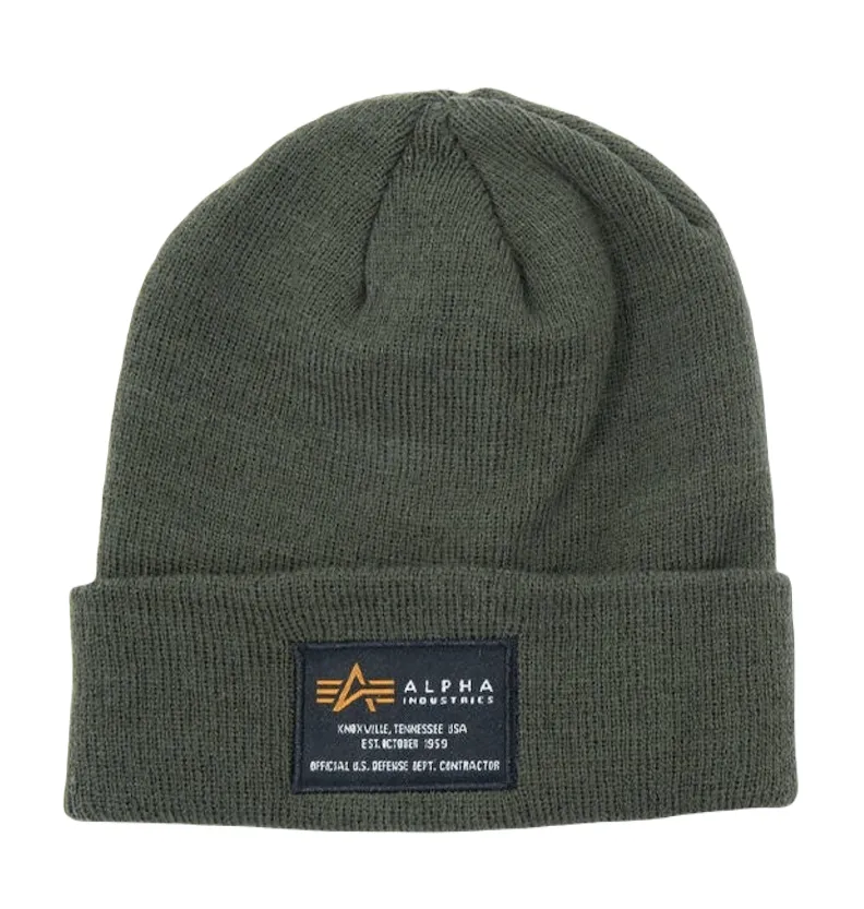 Czapka zimowa Alpha Industries Crew 128924-257 - Ciemnozielona