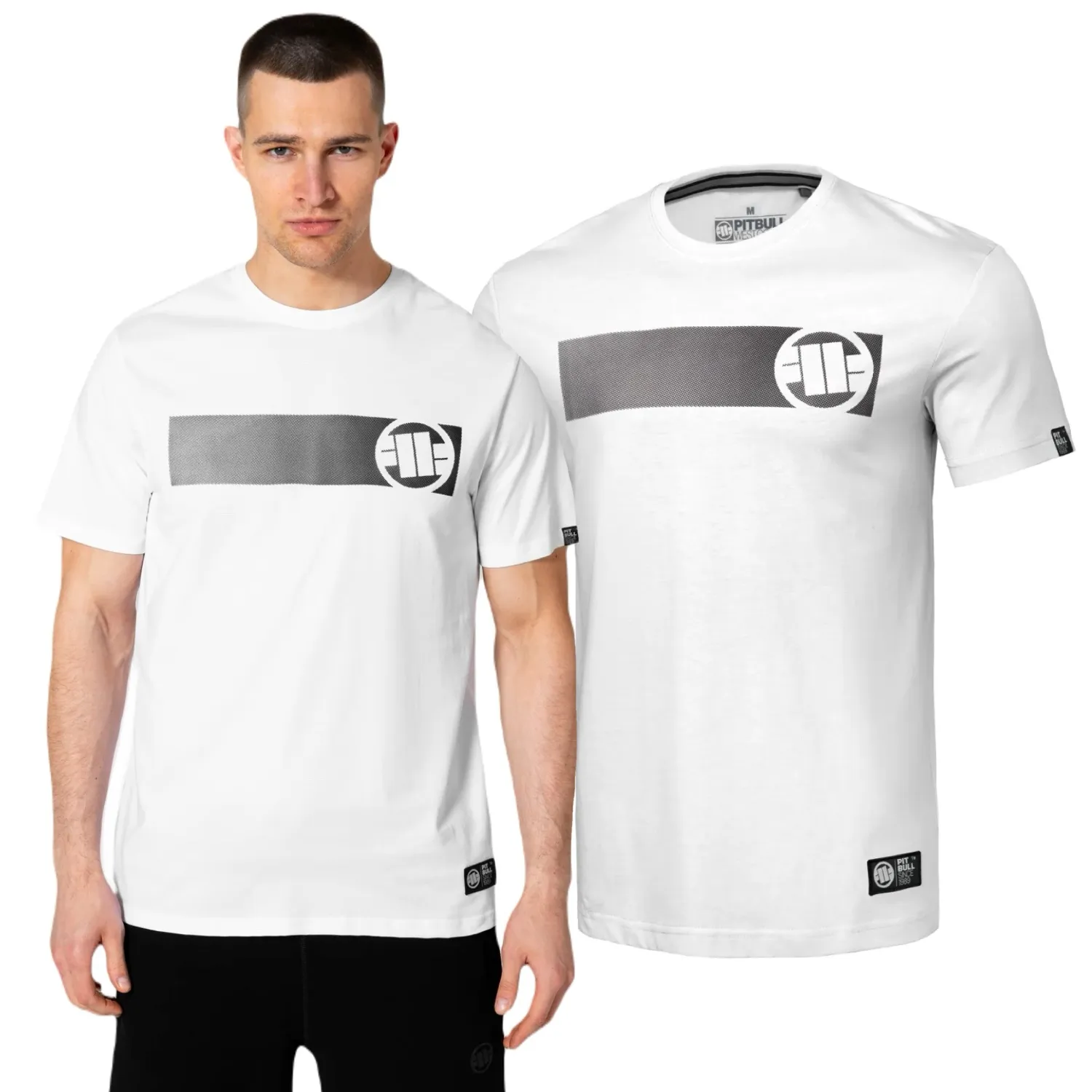 Koszulka Pit Bull Middle Weight 170 Basic Casino '24 - Biała 3XL