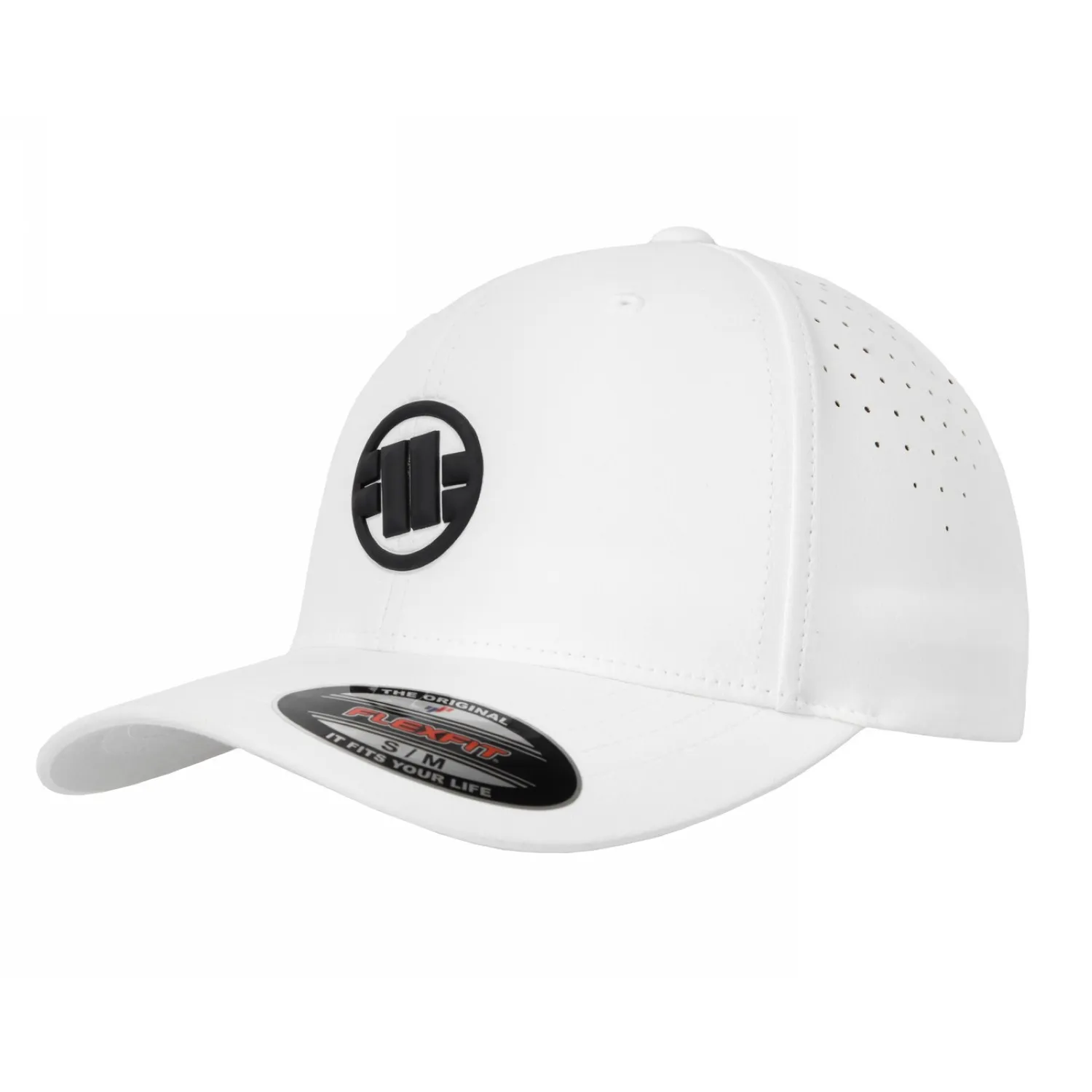 Czapka PITBULL Full Cap Logo Flexfit Tech '25 - Biała  S/M