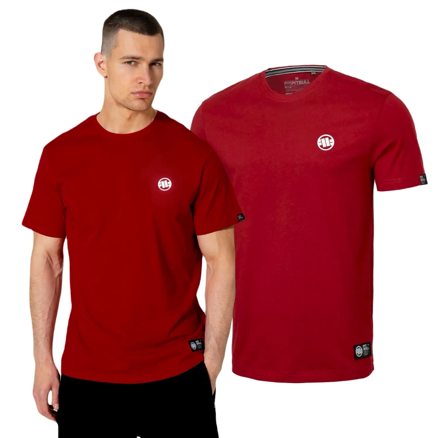 PITBULL Middle Weight 170 Basic Small Logo '25 - Czerwona