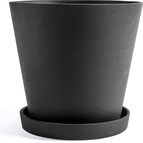Doniczka Hay 34 cm czarna z podstawką