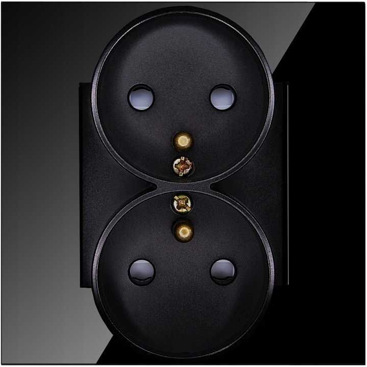 Gniazdo Elektryczne scienne MIUUN czarny