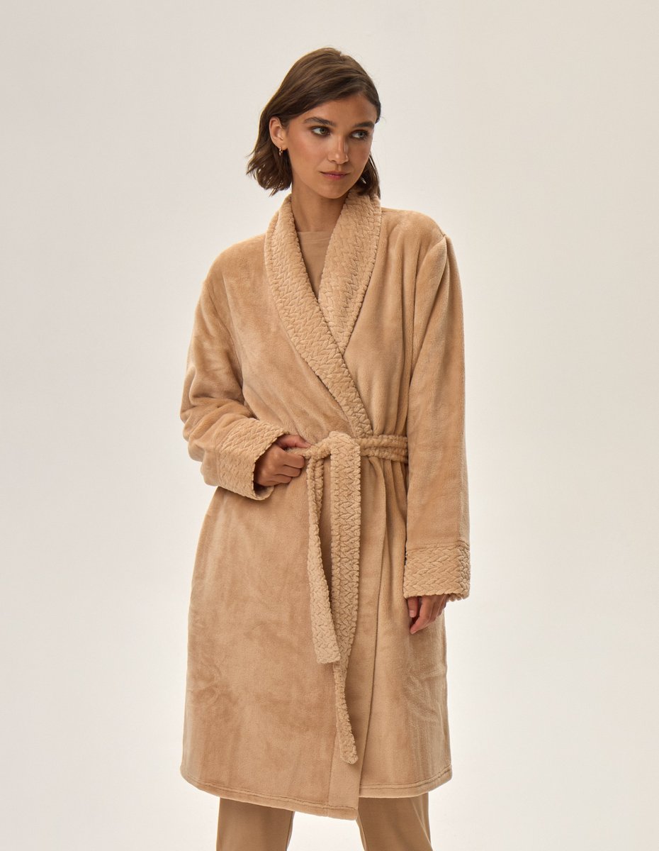 Szlafrok damski Jolanda - beżowy S