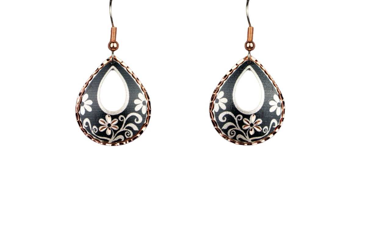 kolczyki Miedziane - Motyw Kwiaty 432