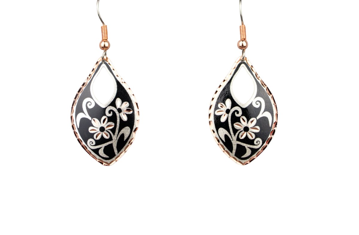 kolczyki Miedziane - Motyw Kwiaty - 431