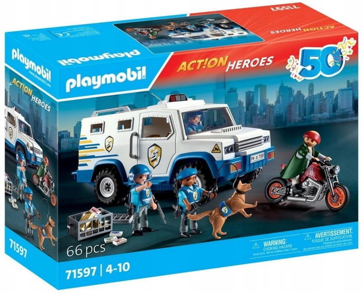 Playmobil Action Heroes 71597 Transporter Pieniędzy