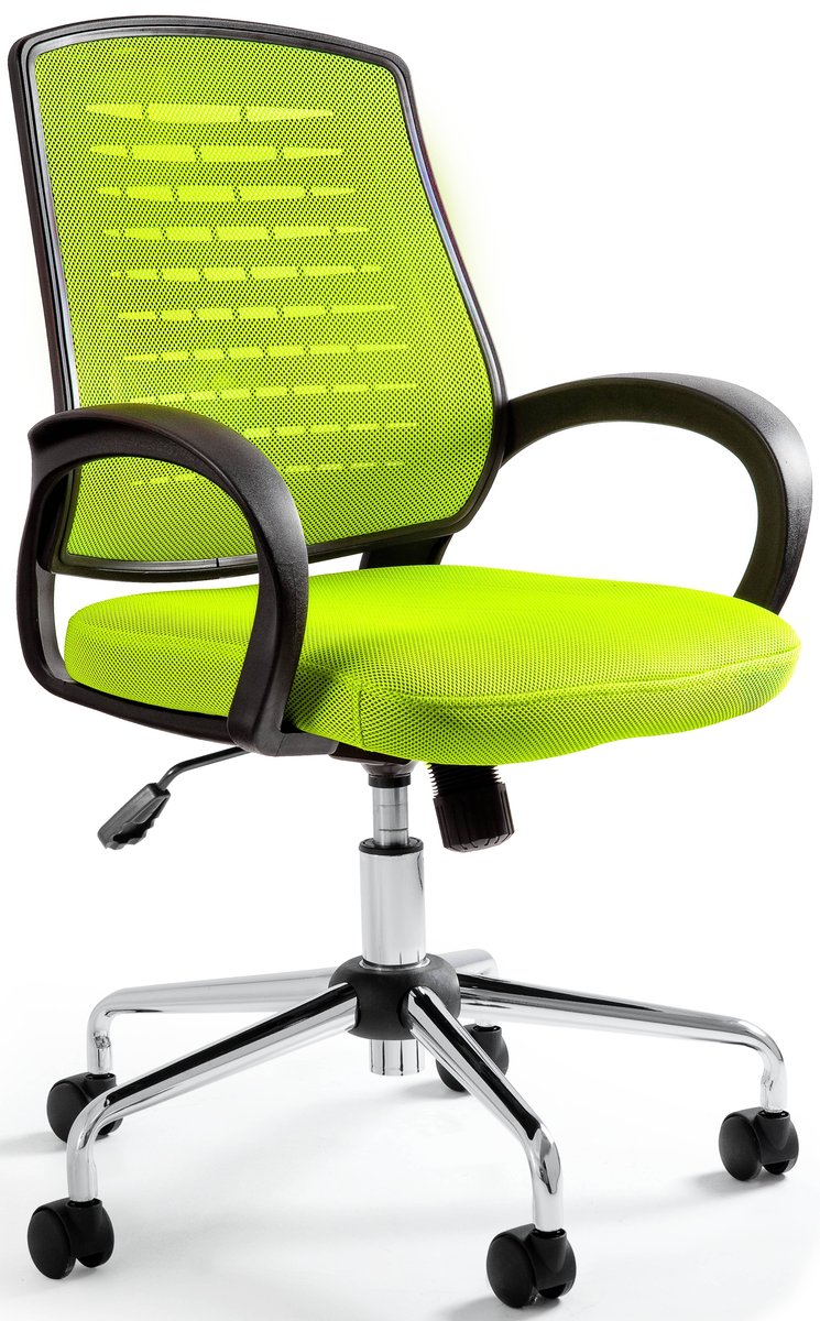 Fotel Biurowy AWARD Obrotowy Zielony Siatka Tkanina