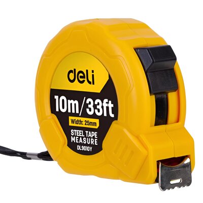 NoName Miara zwijana Deli Tools EDL9010Y 10m/25mm żółta EDL9010Y