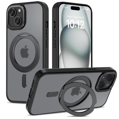 Etui TECH-PROTECT MagRing MagSafe do Apple iPhone 15 Czarny Matowy