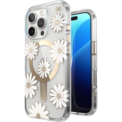 Etui SPECK Presidio Lux ClickLock & MagSafe do Apple iPhone 16 Pro Przezroczysto-złoty