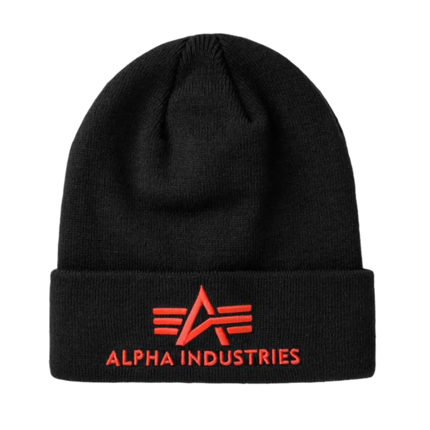 Czapka zimowa Alpha Industries 3D Beanie 168910 94 - Czarna/Czerwona