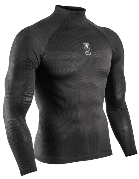 COMPRESSPORT koszulka termoaktywna  3D THERMO 110g LS black