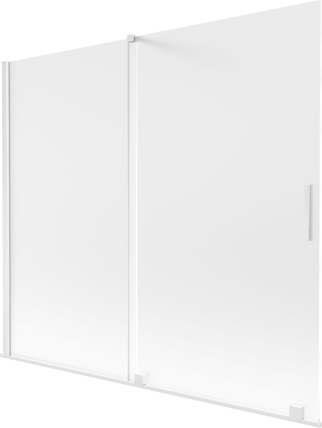 Mexen Velar parawan nawannowy 2-skrzydłowy rozsuwany 180 x 150 cm, szron, biały - 896-180-000-31-20