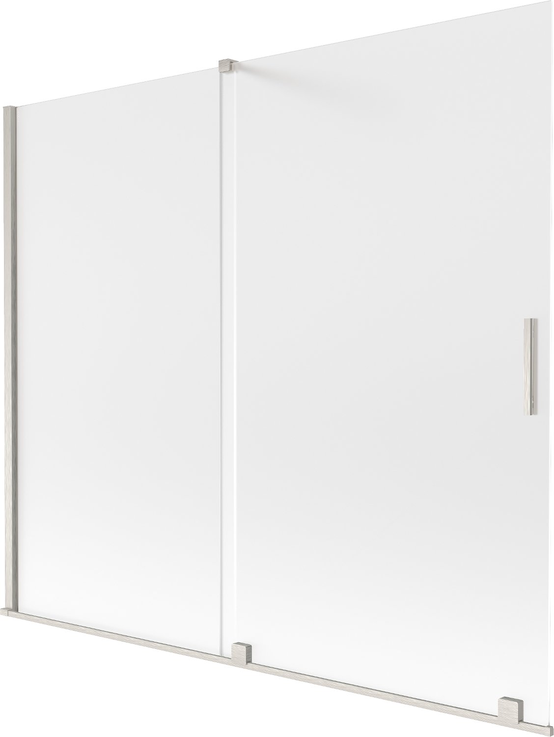 Mexen Velar parawan nawannowy 2-skrzydłowy rozsuwany 180 x 150 cm, szron, nikiel szczotkowany - 896-180-000-31-97