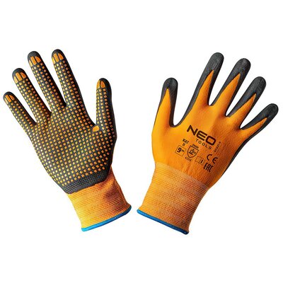 NEO-TOOLS Rękawice robocze, nylonowe, pokryte kropkami z nitylu, 4131X, rozmiar 9