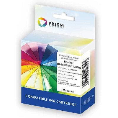 PRISM Zamiennik Brother Tusz LC-980/1100/985 Magen 750s 100% ZBI-980/985/1100MNP