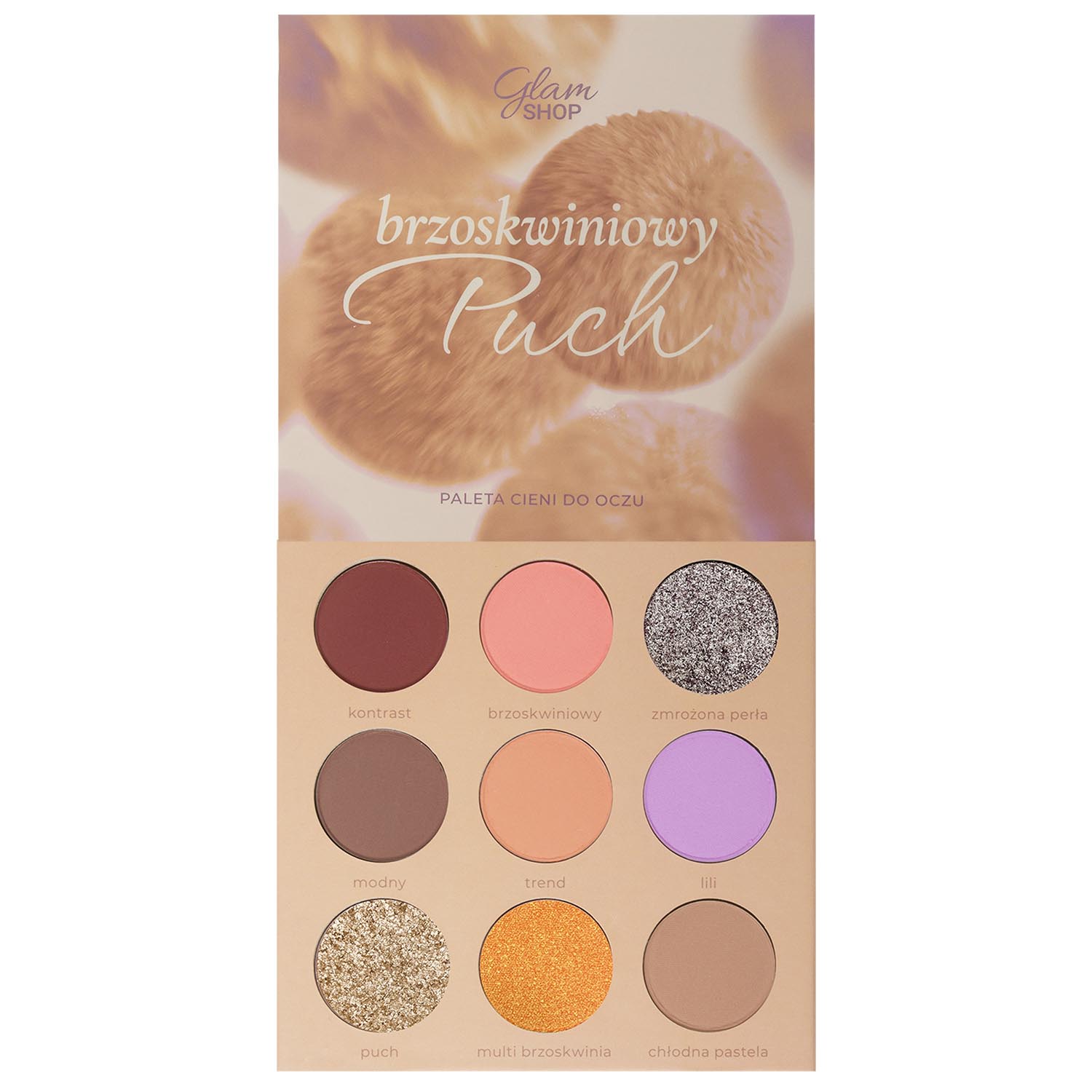 Glam Shop GlamBox Cienie do oczu Brzoskwiniowy Puch