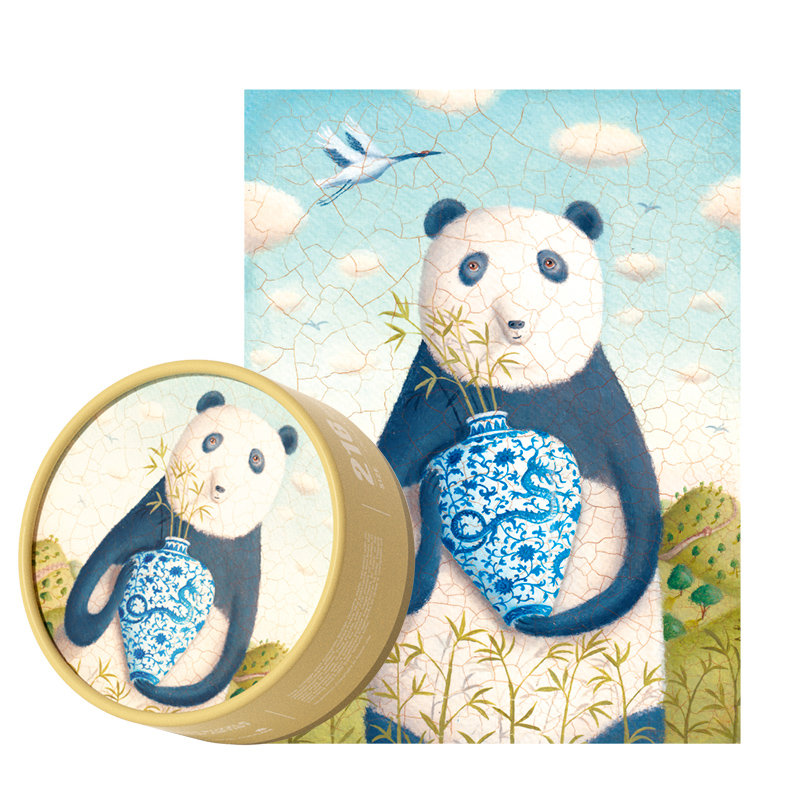 Puzzle Alison Jay - Kulturalna Panda (216 elementów)