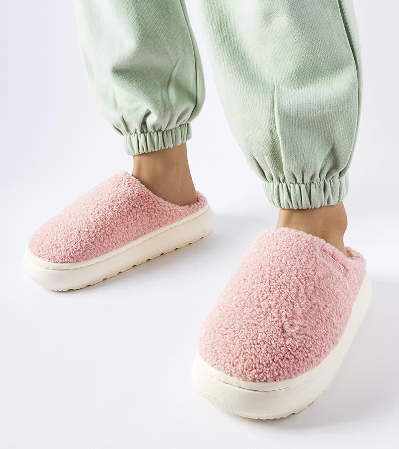 Różowe ocieplane kapcie Big Star MM274131-36/37