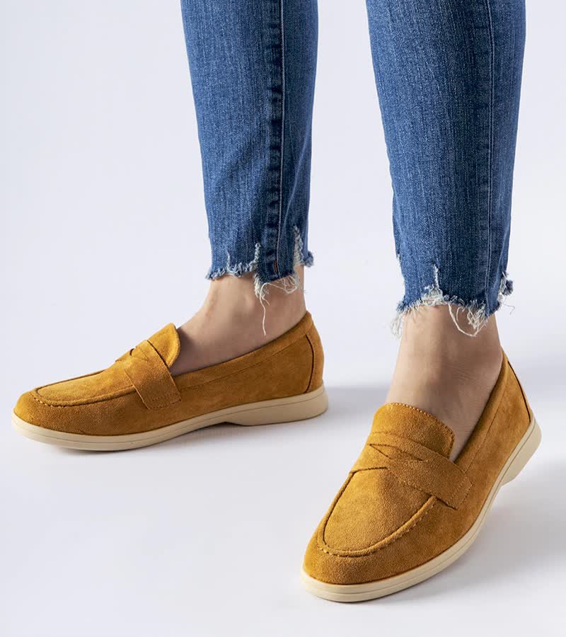 Ciemnobeżowe mokasyny z eko-zamszu Ferragus -40