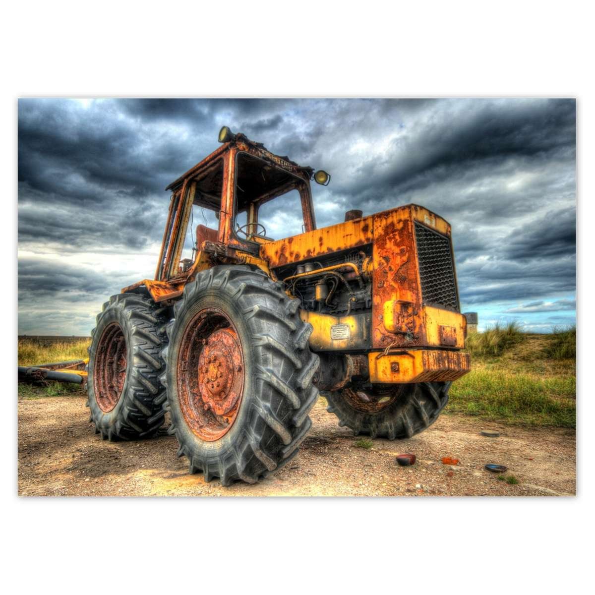 Naklejka ścienna 70x50 Traktor Ciągnik rolniczy