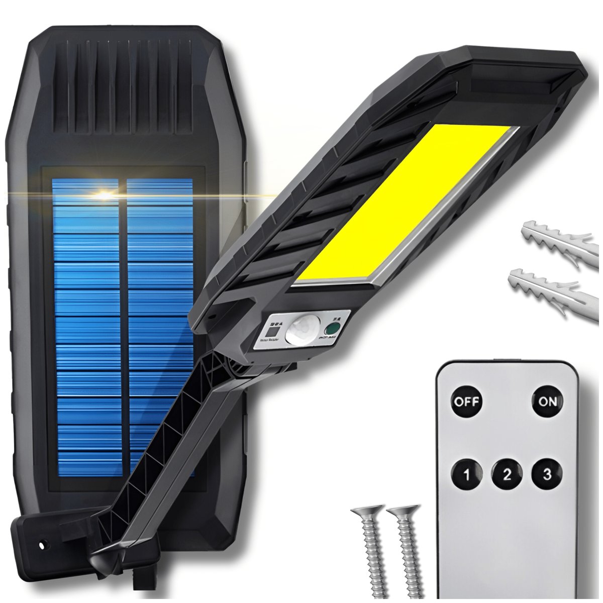 Lampa solarna ogrodowa z czujnikiem ruchu solarne uliczna led zewnętrzna