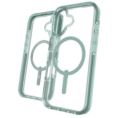 Etui ZAGG Santa Cruz Snap MagSafe do Apple iPhone 16 Przezroczysto-zielony
