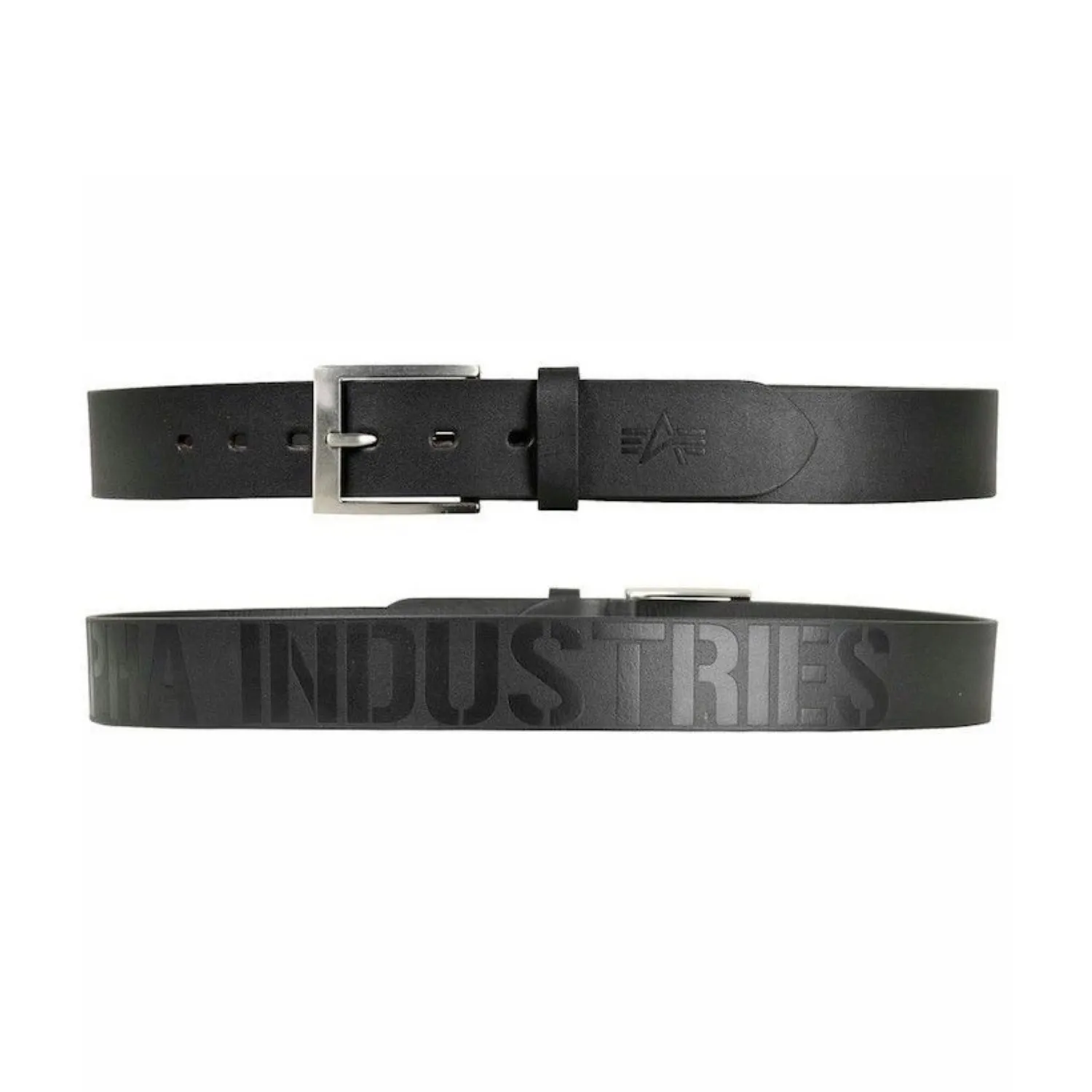 Pasek skórzany Alpha Industries Embossed Belt 168931 03 - Czarny M