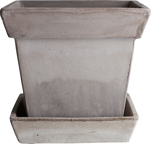 Bergs Potter Doniczka Gaia 30 cm szara z podstawką