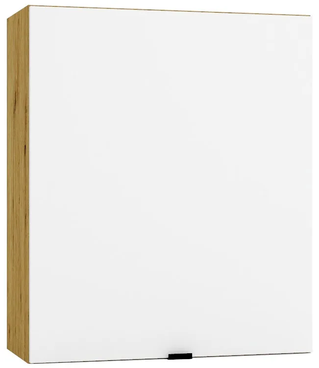Jednodrzwiowa Szafka Biały Kuchenna Górna 60 Cm + Dąb Artisan S0-N79