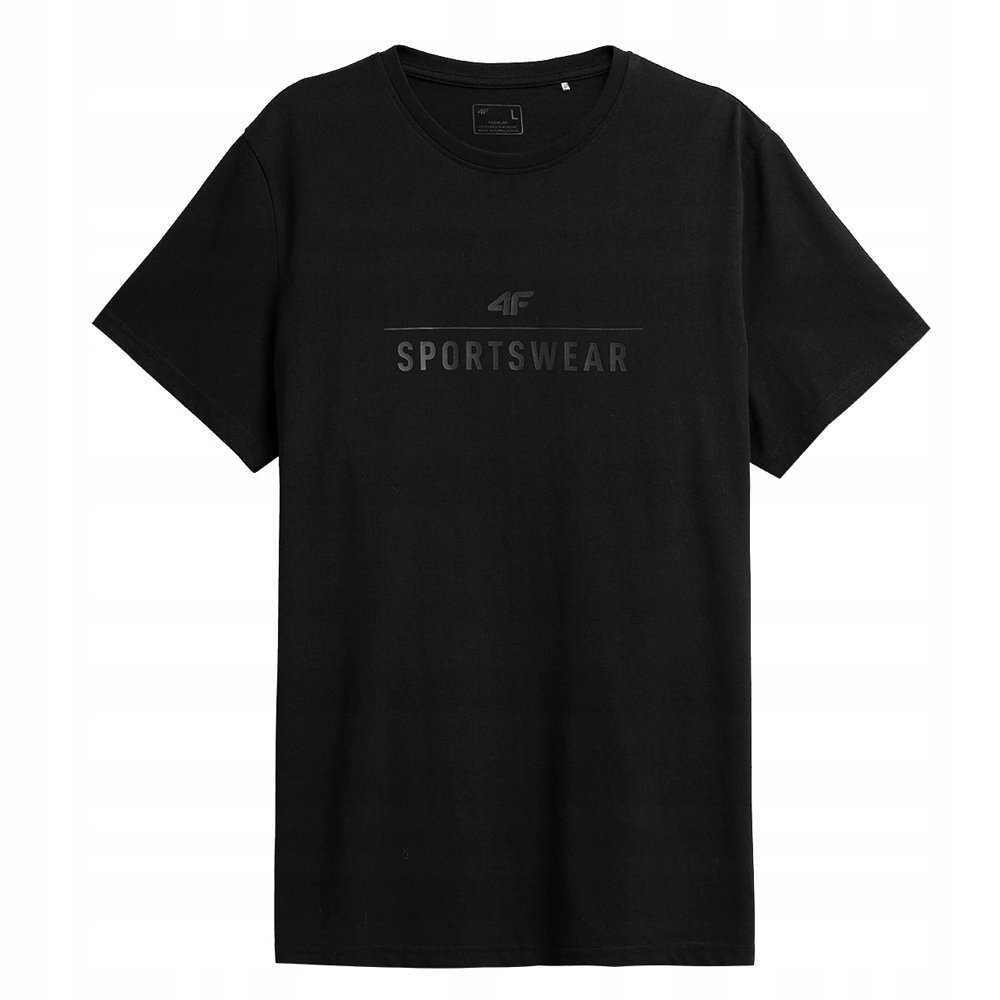 4F T-Shirt Koszulka Męska Ttshm539 Czarna Xxl