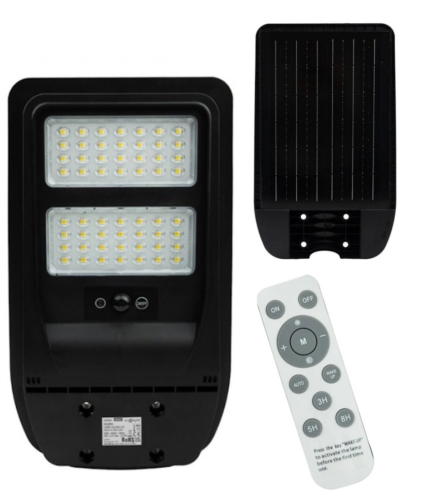 Lampa Uliczna Solarna ECONOMY 100W Czujnik Ruchu Mikrofalowy 4000K IP65