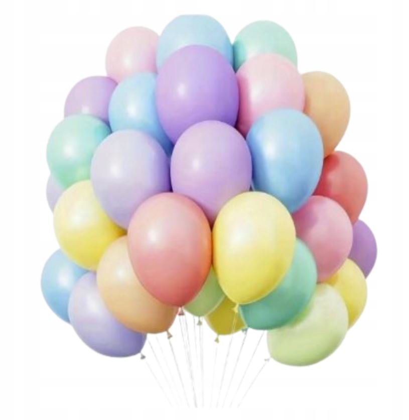 BALONY URODZINOWE PASTELOWE ROCZEK 18 URODZINY WESELE ŚLUB ZESTAW 60 SZT