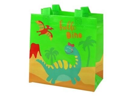 Torba prezentowa Dinozaur zielona 23x21,5x11cm