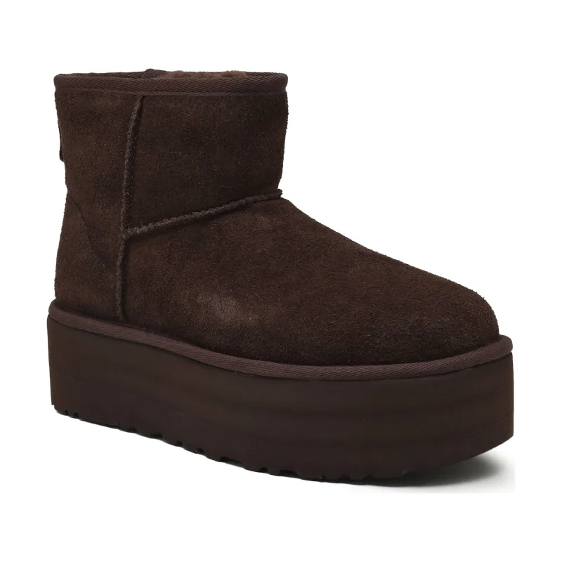 UGG Skórzane śniegowce Classic Mini Platform | z dodatkiem wełny