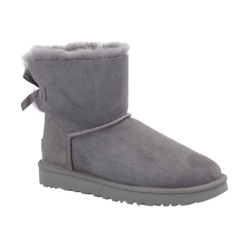 UGG Skórzane śniegowce mini bailey bow II | z dodatkiem wełny