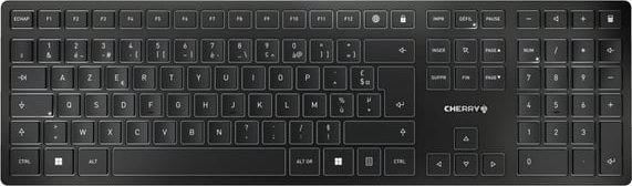 CHERRY KW 9100 SLIM klawiatura RF Wireless + Bluetooth AZERTY Francuski Czarny