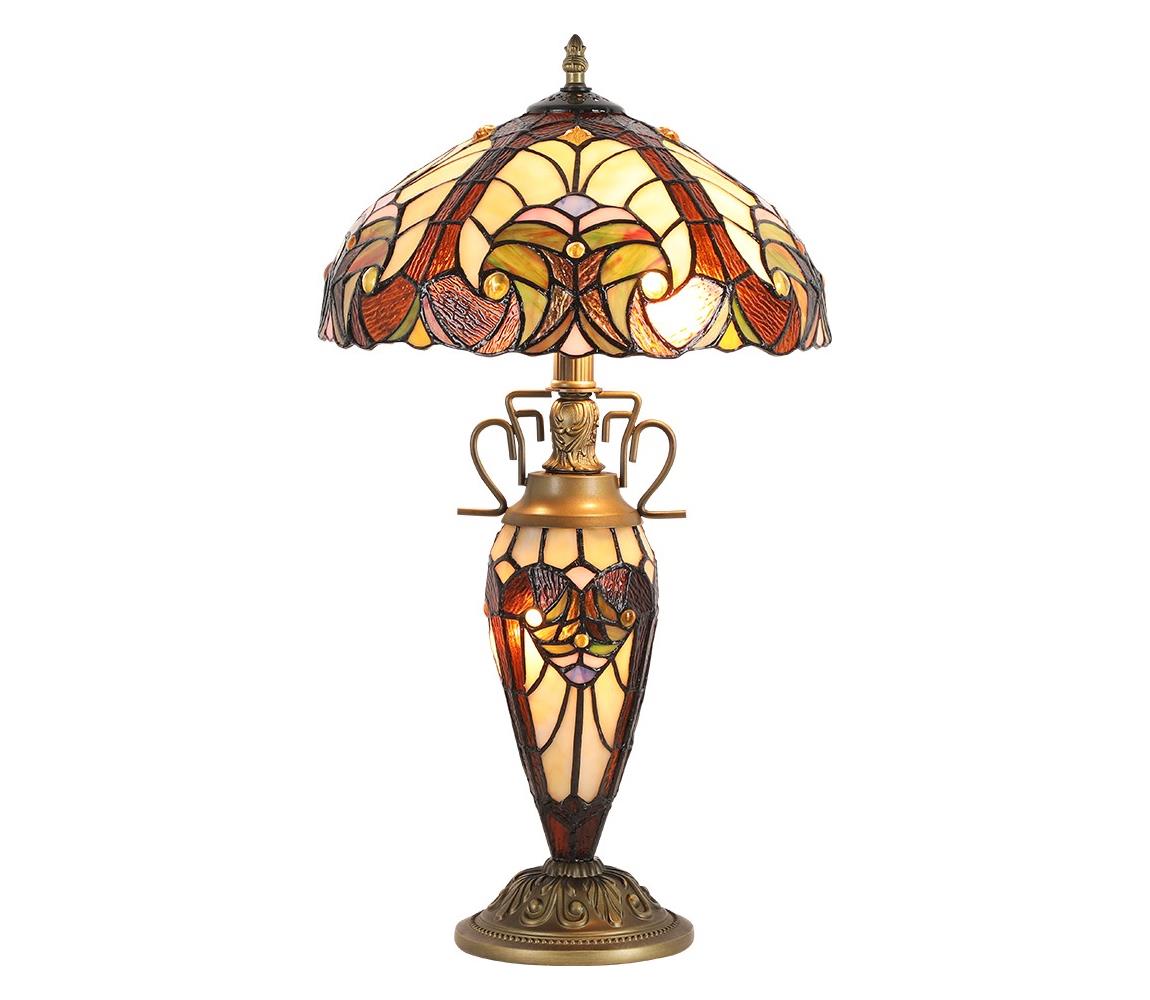 Prezent 1702 - Lampa stołowa TIFFANY 2xE27/60W + 1xE14/7W/230V
