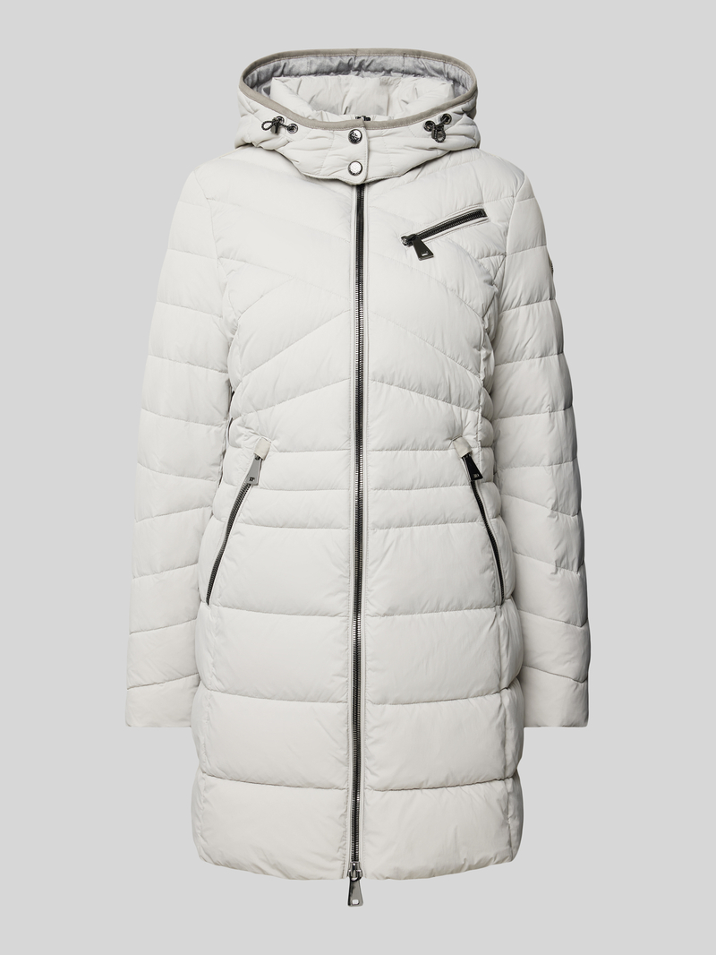 Płaszcz pikowany z kieszeniami zapinanymi na zamek błyskawiczny