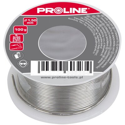 PROLINE PROLINE Spoiwo lutownicze cyna Sn60/Pb40/2.5% fi=1,50 mm szpula 100g 60328 PX60328
