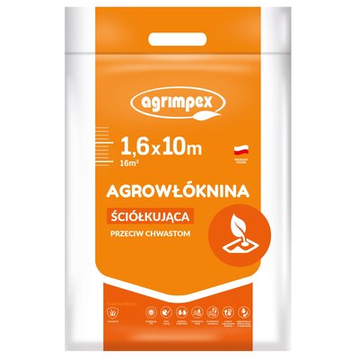 Agrimpex Agrowłóknina ściółkująca przeciw chwastom - hobby 1,6m x 10m, 50g/m2, marki AH161050
