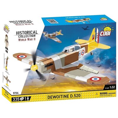 Cobi 5734 Historical Collection Wwii Samolot Myśliwski Francuski Dewoitine D.520 335 Klocków (Cobi-5734)