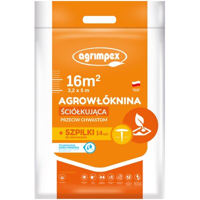 Agrowłóknina ściółkująca AGRIMPEX Agro-Marina M3070 3.2 x 5 m 14 szpilek