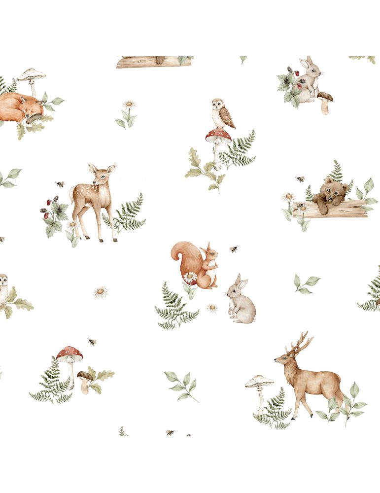 Lulumi Kocyk do fotelika bambusowy 5-punktowy Woodland story