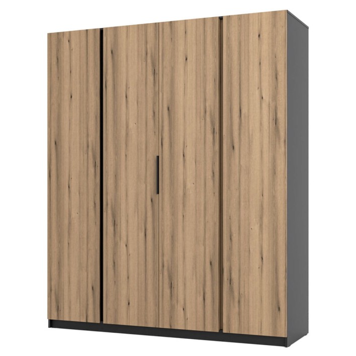 Szafa KAJA BL/EV 4F Dąb evoke, czarny