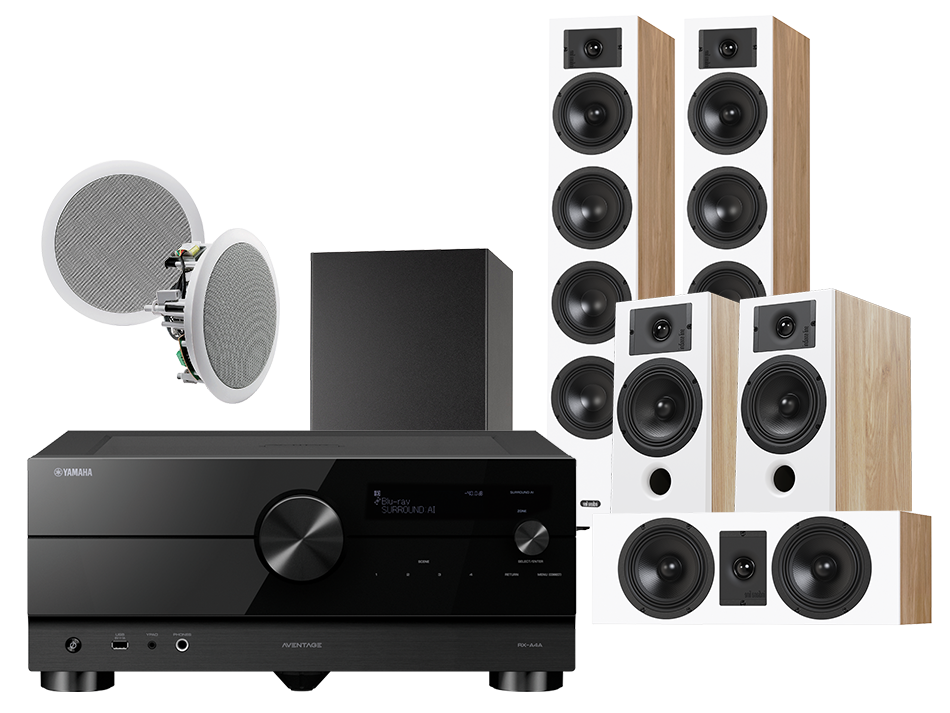 Yamaha RX-A4A (czarny) + Diva 6 + 3 + 7 (dąb) + RD 260 + Basso 880