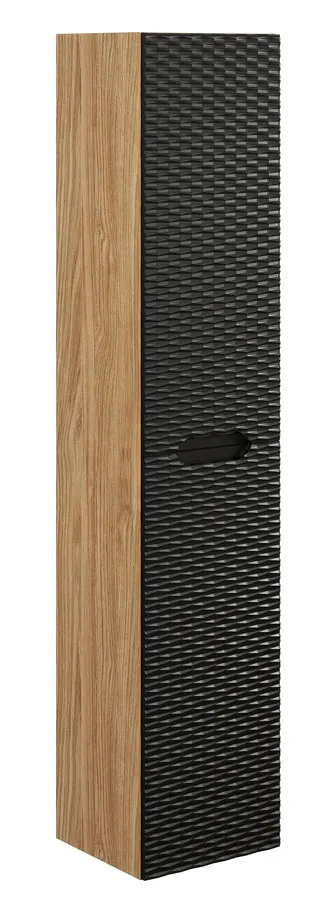 Czarny słupek łazienkowy z frontem 3D R6-E65