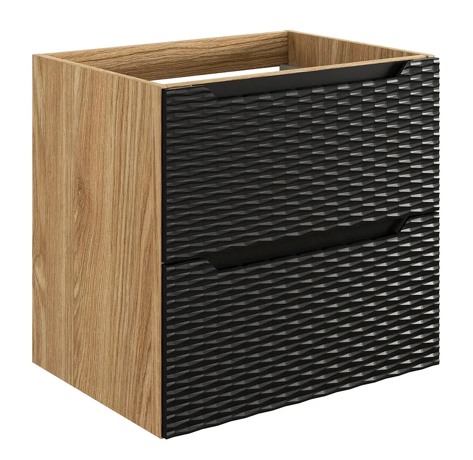 Nowoczesna czarna szafka łazienkowa z szufladami F9-Z72