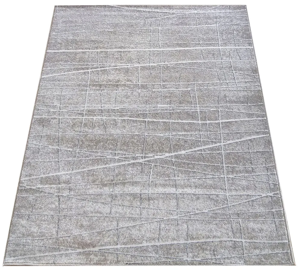 Beżowy prostokątny dywan w nowoczesnym stylu N8-F92