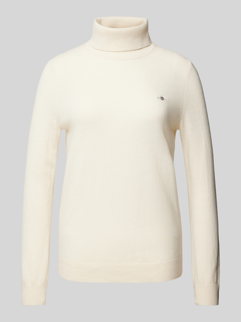 Sweter z dzianiny z golfem model ‘EXTRAFINE’